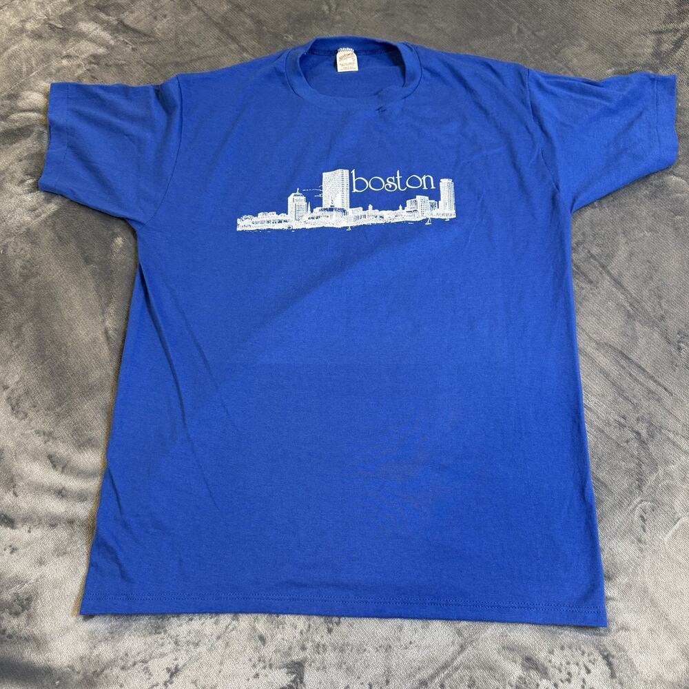 VTG 80s Sportswear Boston Skyline Graphic T-Shirt XL Made in USA